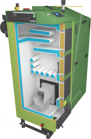 Разрез котлов Sas Bio Slim 17-48 кВт
